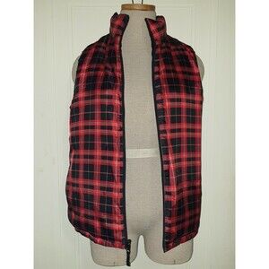 MERONA Women's reversible Full Zip Puffer Jacket Vest MEDIUM(#d3